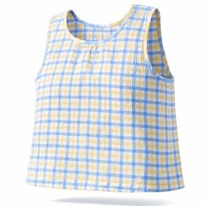 Cabin Creek Yellow and Blue Checkered Top